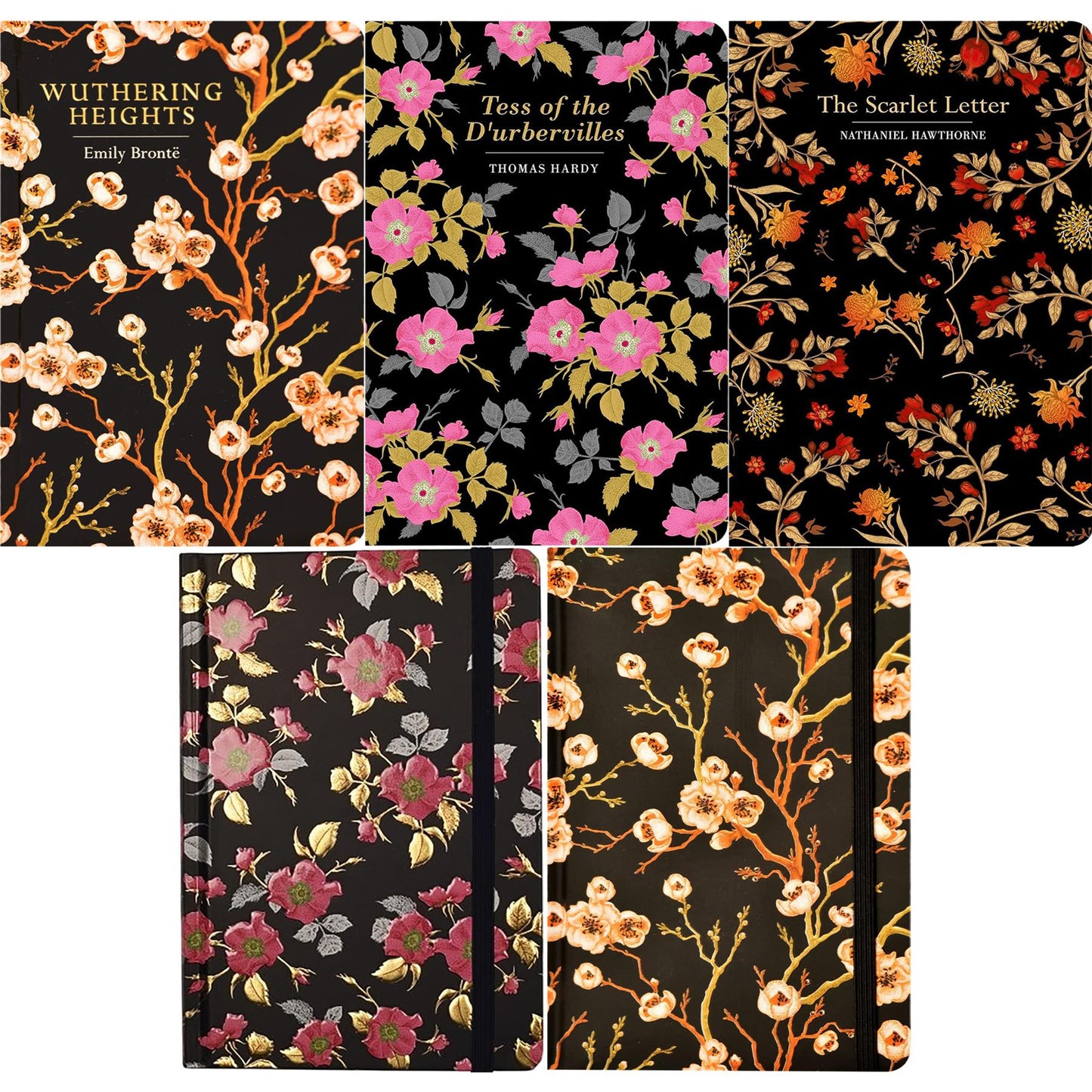 Love, Tragedy & Redemption: Wuthering Heights, Tess of the D’Urbervilles & The Scarlet Letter (Hardcover, 3 Books) with Two Matching Notebooks – Exquisite Chiltern Editions