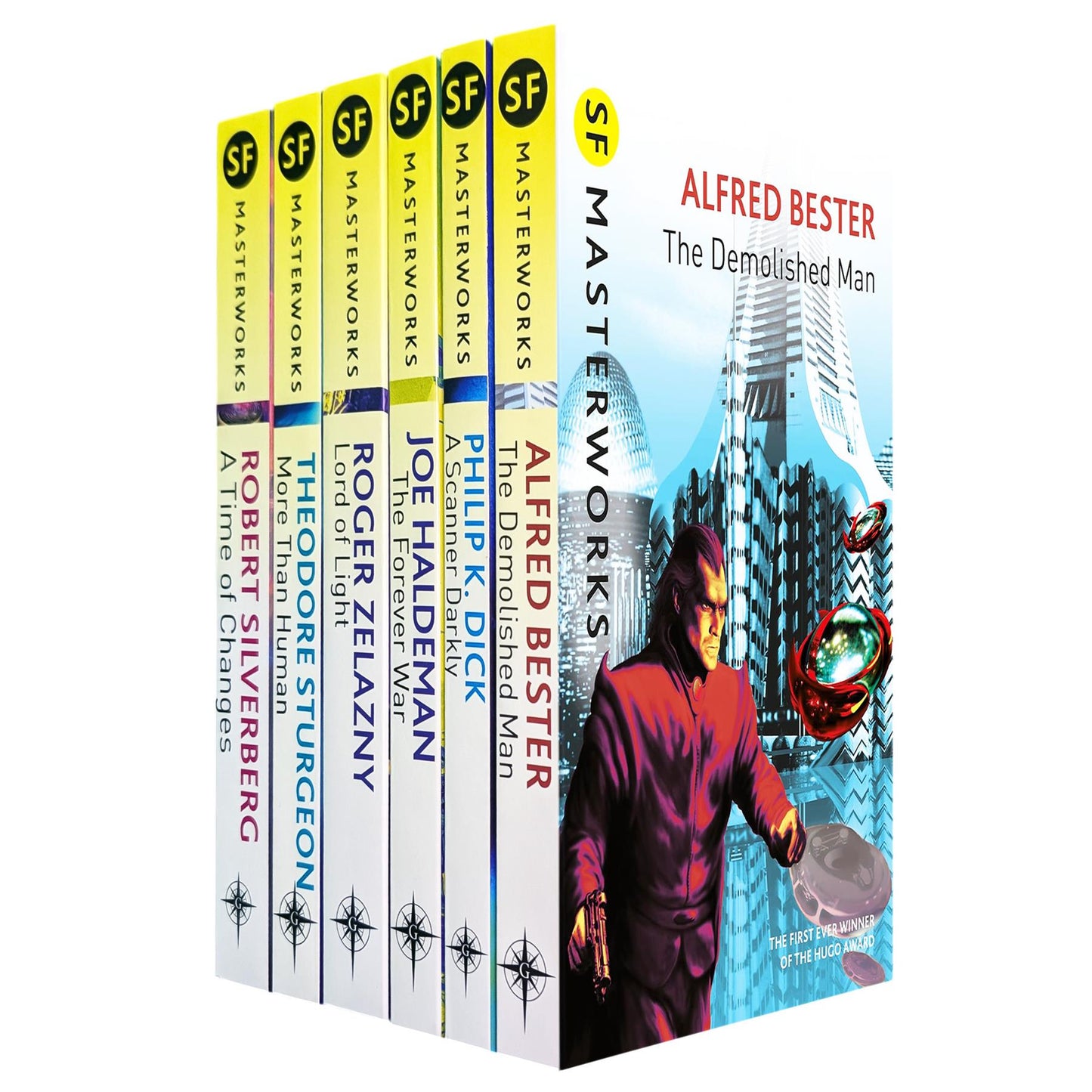 SF Masterworks Collection – Evolution, Identity & Change in More Than Human by Theodore Sturgeon, Lord of Light by Roger Zelazny, The Forever War by Robert Silverberg & More (6-Book Set)
