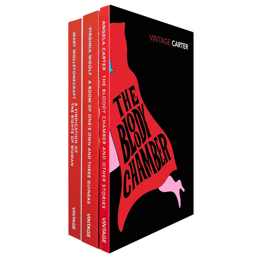 Modern Feminist Collection: A Vindication of the Rights of Woman by Mary Wollstonecraft, A Room of One’s Own by Virginia Woolf & The Bloody Chamber by Angela Carter (3-Book Vintage Classics Set)