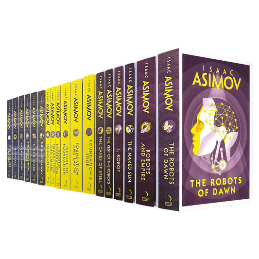 Isaac Asimov 18-Book Set – Foundation, Robot, and Short Story Collections: Visionary Tales of Galactic Empires, Artificial Intelligence, and Humanity’s Future from the Master of Science Fiction