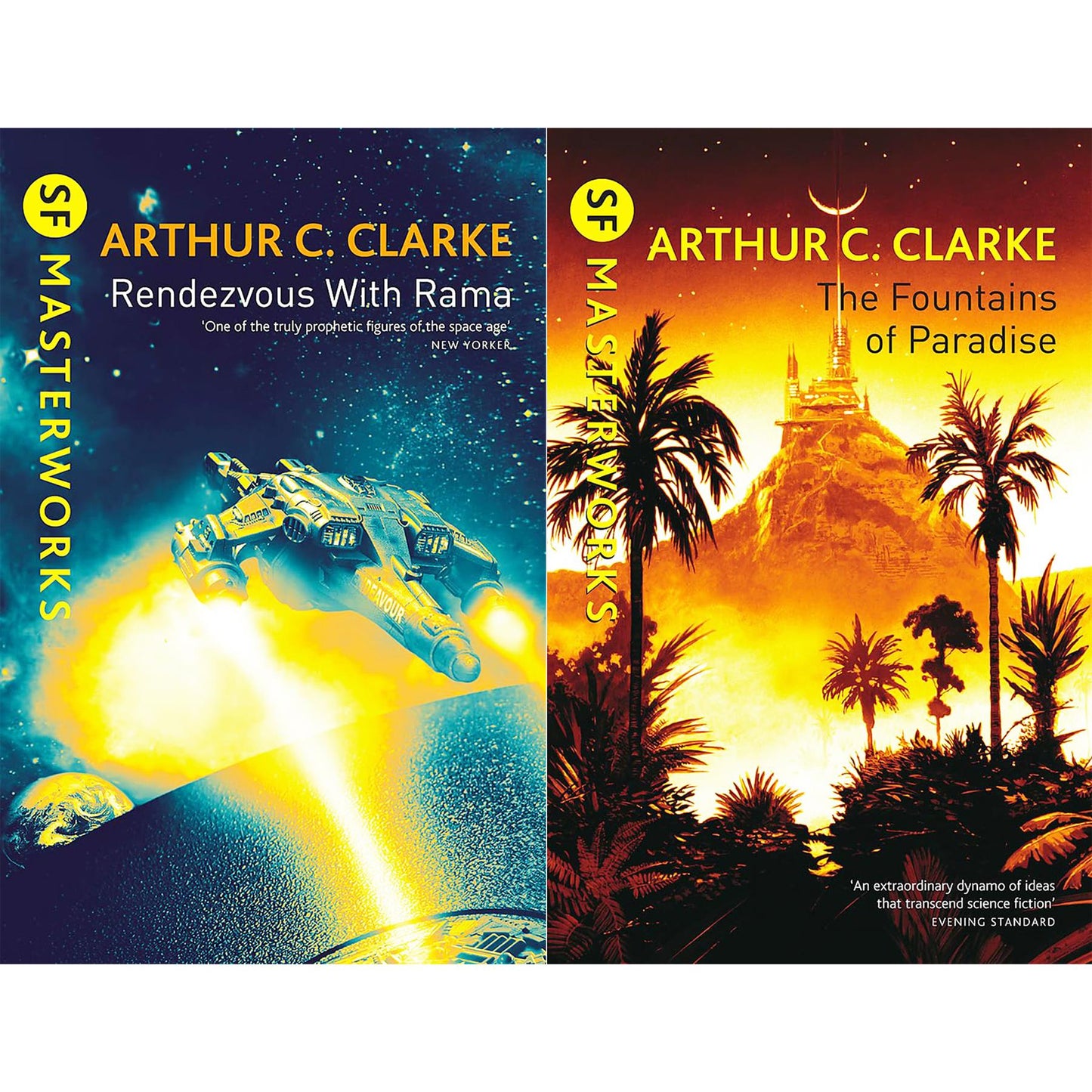 Arthur C. Clarke Sci-Fi Collection: Rendezvous with Rama, Fountains of Paradise, The City and the Stars & More – Masterworks of Space Exploration & Dystopian Fiction (8-Book Set)
