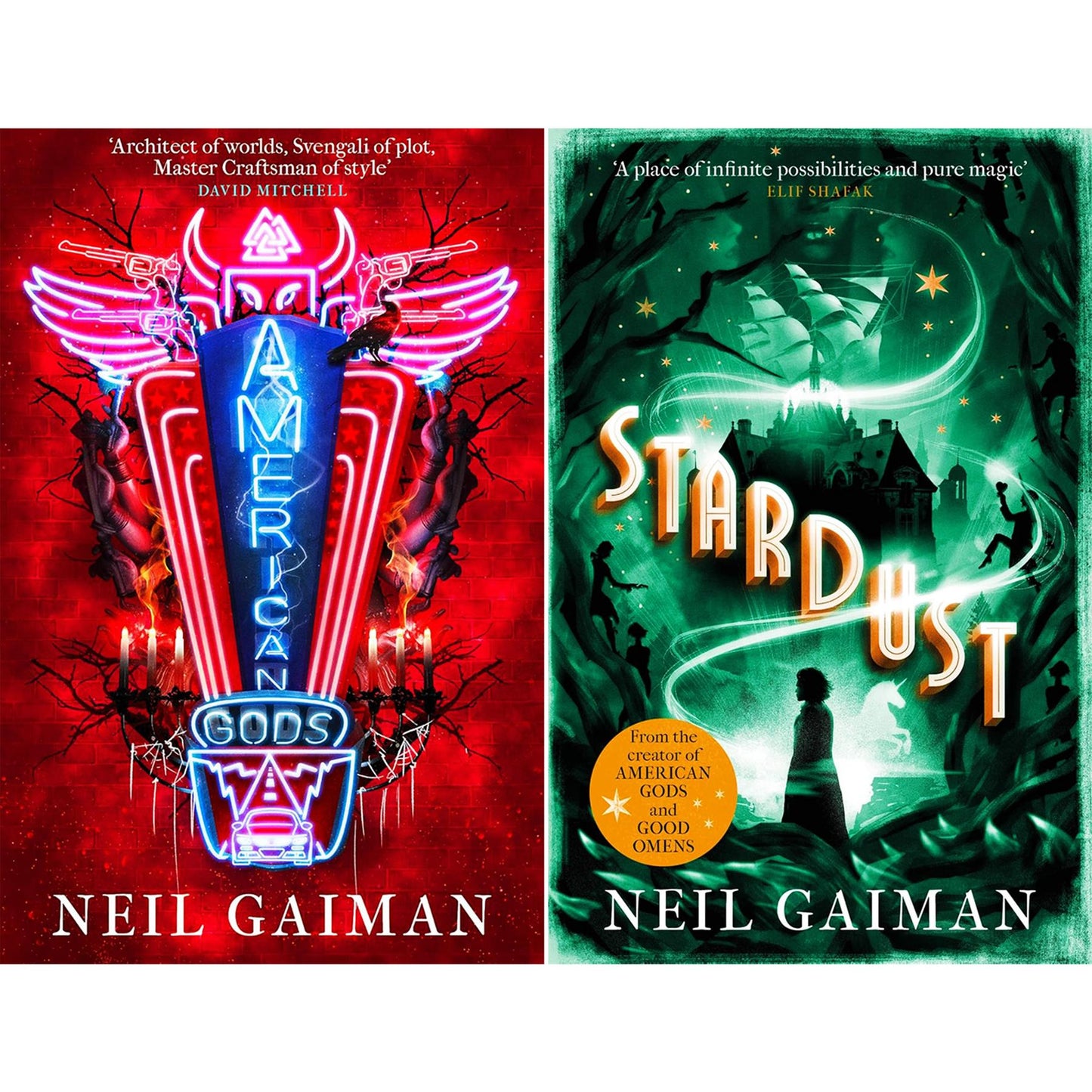 Neil Gaiman Fantasy Collection: Delve into Enchantment and Myth with ‘Stardust’—a Magical Adventure—and ‘American Gods’—an Epic Tale of Old and New Deities