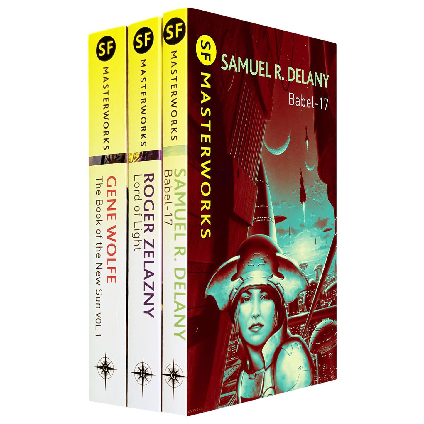 SF Masterworks Collection – Myth, Power & Language in Lord of Light by Roger Zelazny, Shadow & Claw by Gene Wolfe & Babel-17 by Samuel R. Delany (3-Book Set)