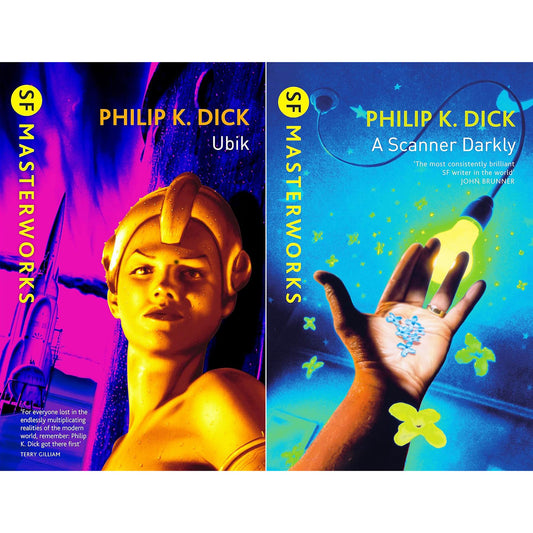 Philip K. Dick SF Masterworks Set – Surreal Worlds & Psychological Depth in Ubik & A Scanner Darkly (2-Book Collection)