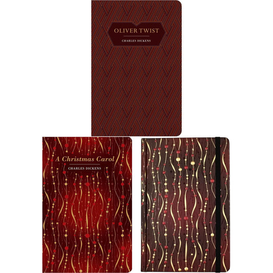 The Charles Dickens Youngsters Collection: Oliver Twist & A Christmas Carol (Hardcover, 2 Books) with a Matching Ruled Notebook – Timeless Classics in Exquisite Chiltern Editions