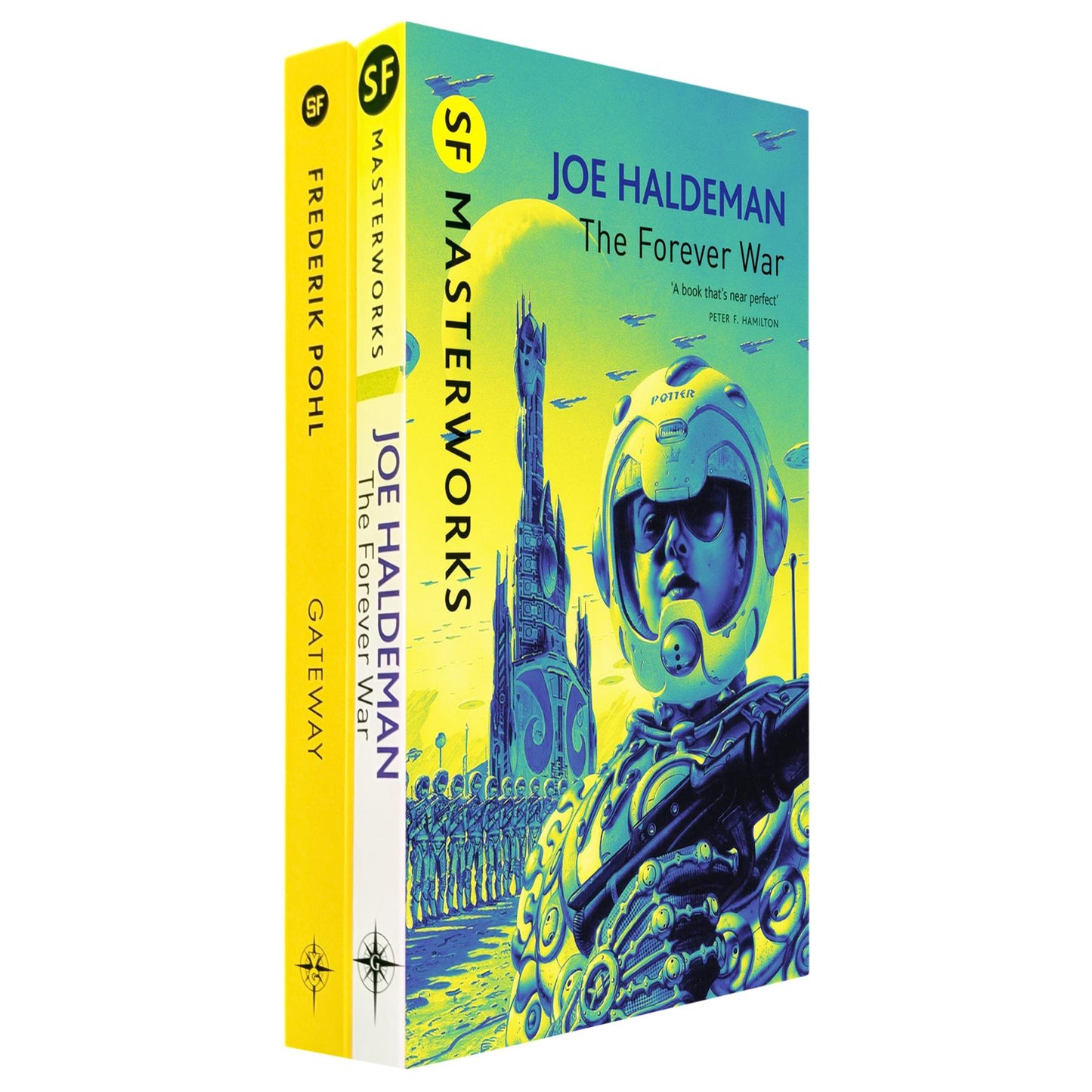 SF Masterworks Collection – Space Warfare, Time Dilation & Human Survival in Gateway by Frederik Pohl & The Forever War by Joe Haldeman (2-Book Set)