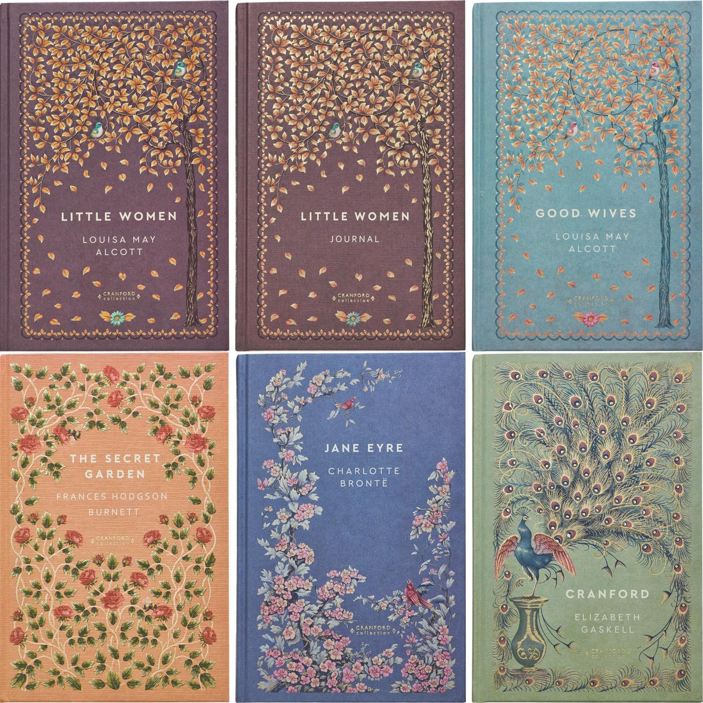 Alcott, Burnett, Bronte, Cranford (5 books, LW journal)