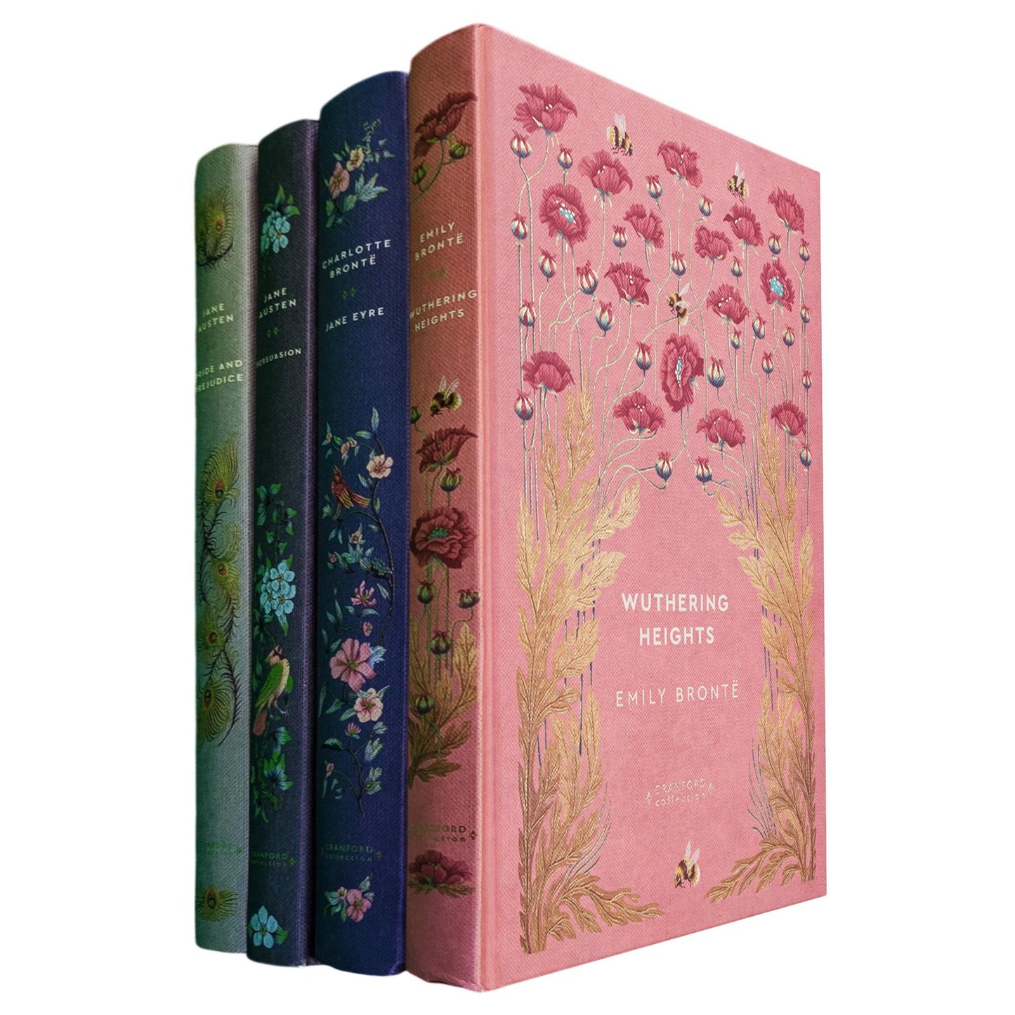 Pride and Prejudice & Persuasion by Jane Austen + Jane Eyre & Wuthering Heights by the Brontë Sisters (Hardcover, 4 Books) – A Cranford Edition Set of Romance, Strength & Gothic Drama