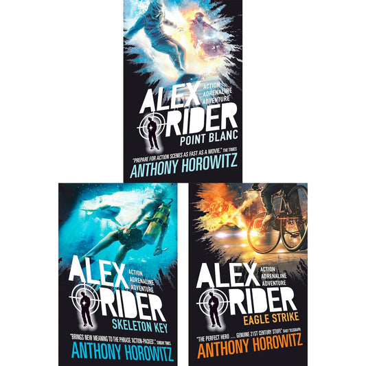 Alex Rider Mission Series (Parts 2, 3, 4): Point Blanc, Skeleton Key & Eagle Strike – Exciting Spy Adventures for Young Readers by Anthony Horowitz