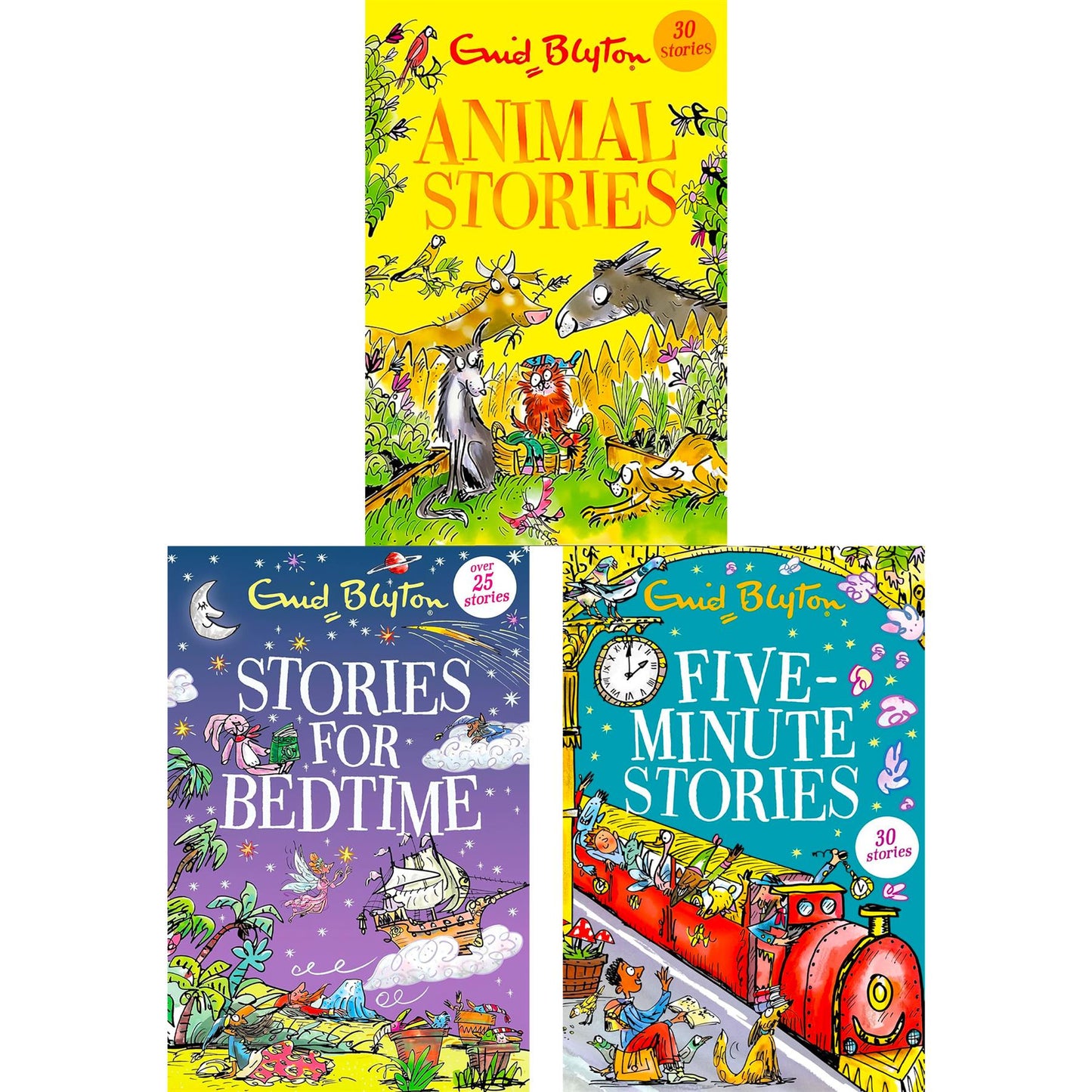 The Enid Blyton Stories Collection: Delightful Animal Tales, Bedtime Adventures & Five-Minute Reads for Young Readers (Paperback, 3 Books)