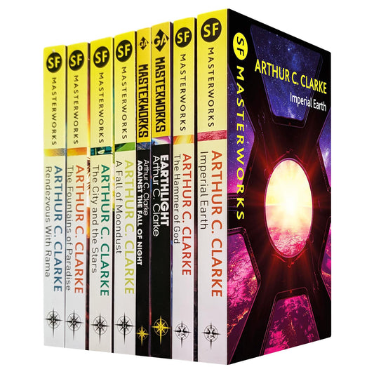 Arthur C. Clarke Sci-Fi Collection: Rendezvous with Rama, Fountains of Paradise, The City and the Stars & More – Masterworks of Space Exploration & Dystopian Fiction (8-Book Set)