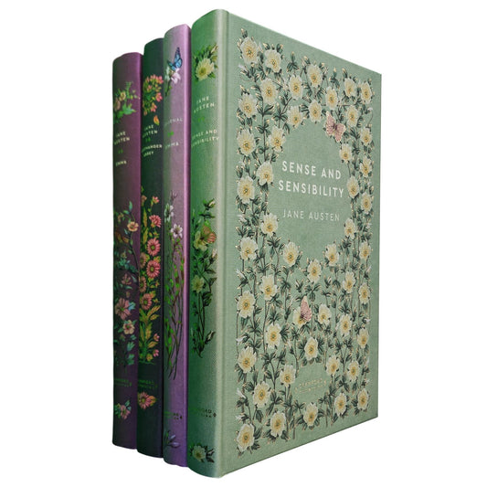 Emma, Northanger Abbey, and Sense and Sensibility by Jane Austen (Hardcover) with Emma Journal – An Elegant Cranford Edition Set of Wit, Romance, and Social Insight
