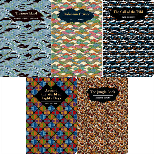 The Adventures & Explorations Collection: Treasure Island, Around the World in 80 Days, Robinson Crusoe & More (Hardcover, 7 Books) in Beautiful Chiltern Classics Editions