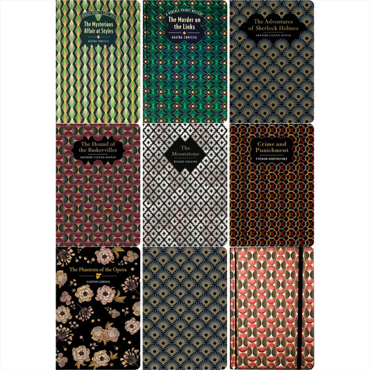 The Classic Mystery & Suspense Collection: Sherlock Holmes, Hercule Poirot & More (Hardcover, 7 Books) with Two Notebooks – Iconic Whodunits & Thrillers in Exquisite Chiltern Editions
