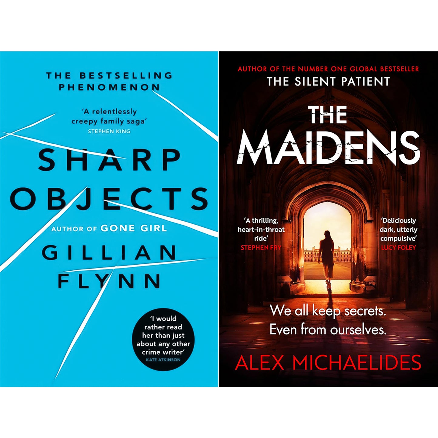Dark Psychological Thrillers Set: Includes Sharp Objects by Gillian Flynn & The Maidens by Alex Michaelides