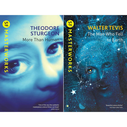SF Masterworks Collection – Evolution, Alienation & Human Potential in More Than Human by Theodore Sturgeon & The Man Who Fell to Earth by Walter Tevis (2-Book Set)