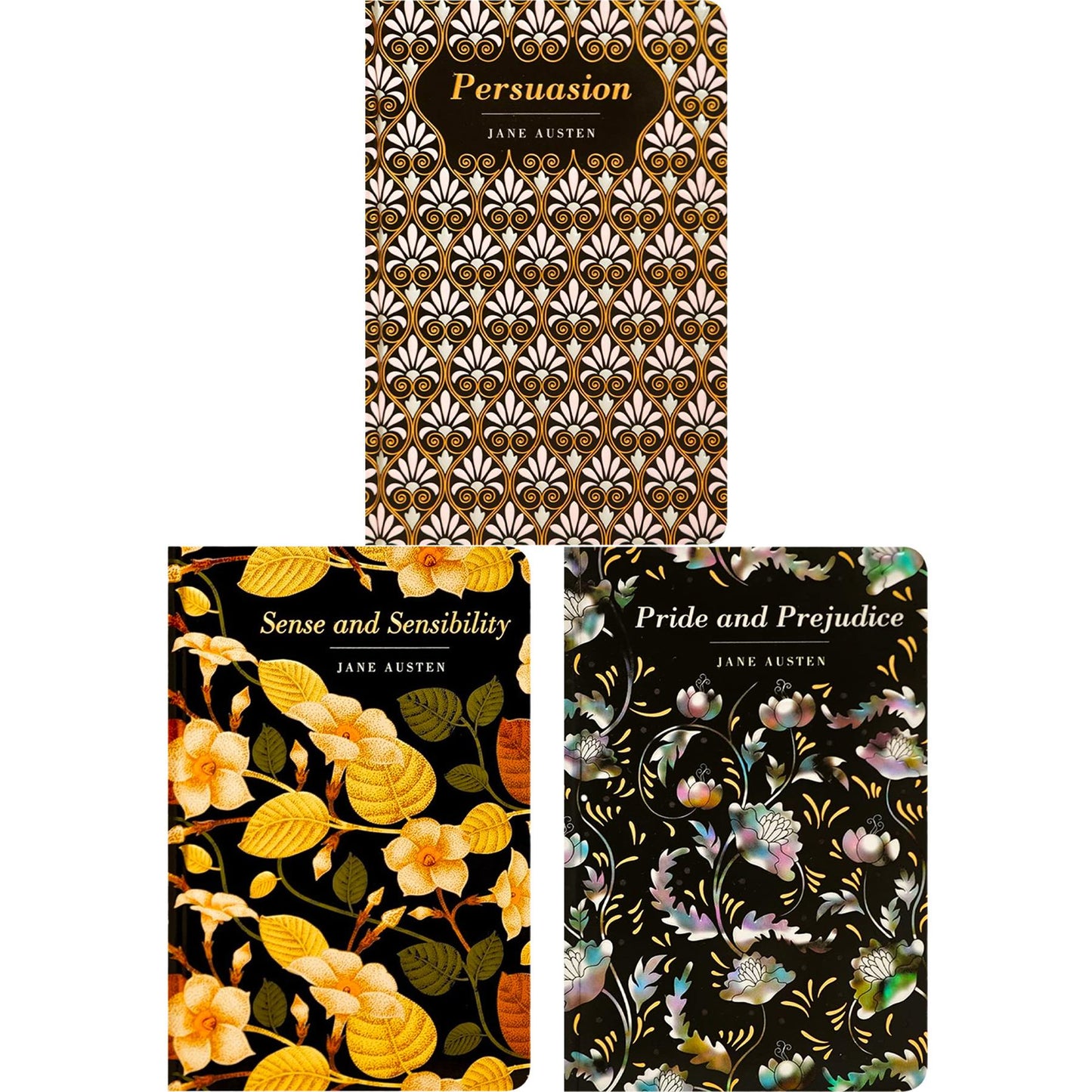 The Jane Austen Collection: Pride and Prejudice, Sense and Sensibility & More (Hardcover, 6 Books) with Three Notebooks – Timeless Romance in Exquisite Chiltern Editions