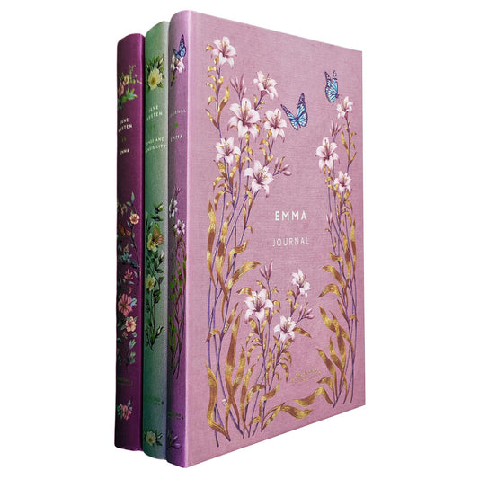 Emma & Sense and Sensibility by Jane Austen (Hardcover, 2 Books) with Emma Journal – An Elegant Cranford Edition Set of Wit, Romance, and Social Charm