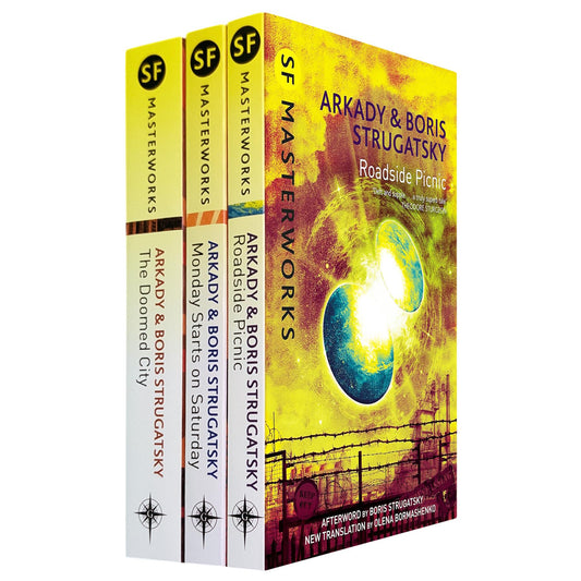 Arkady & Boris Strugatsky Collection – SF Masterworks of Dystopian Realities, Surrealism & Bureaucratic Absurdities in The Doomed City, Monday Starts on Saturday & Roadside Picnic (3-Book Set)