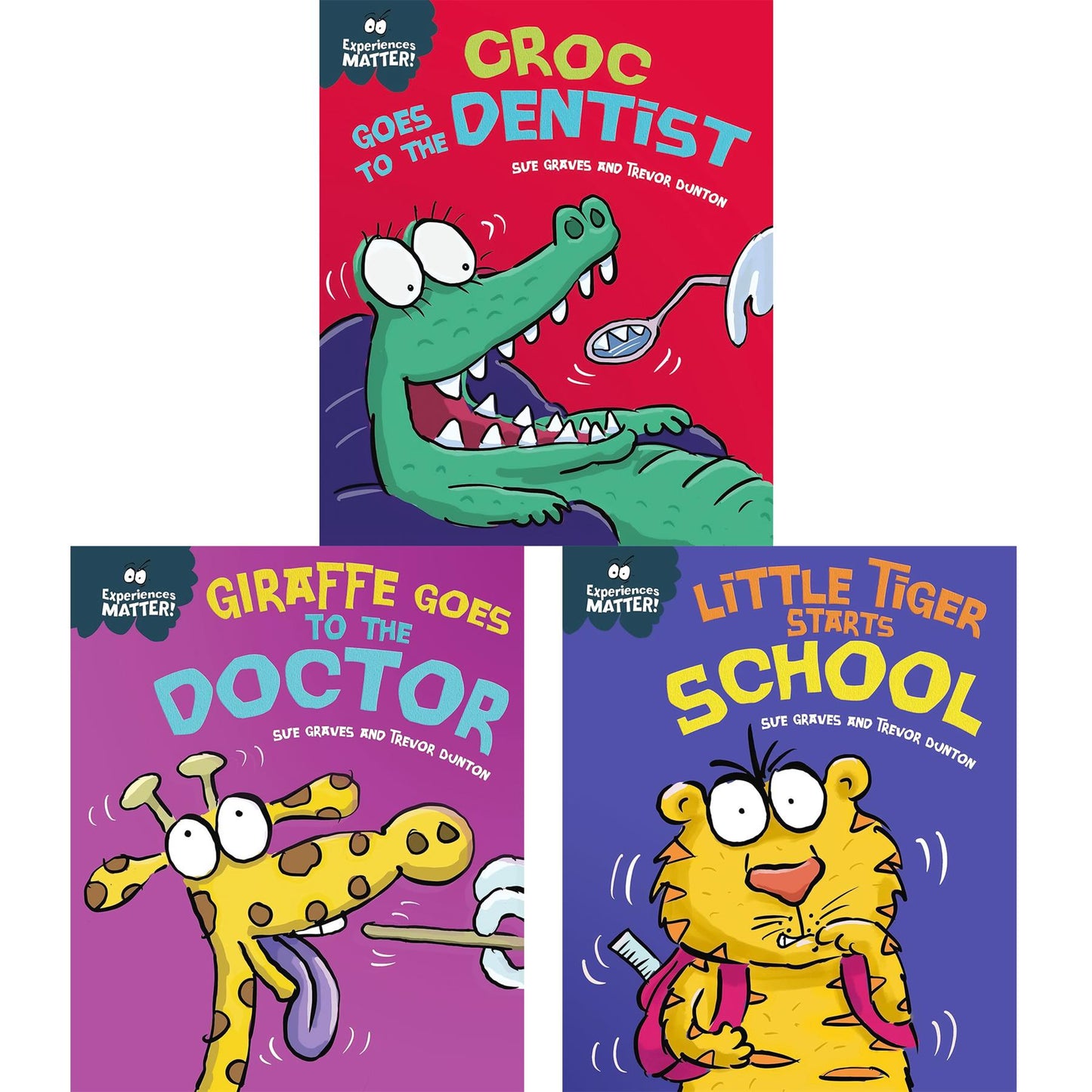 Experiences Matter Set: Visiting the Dentist, Doctor, and Starting School – A Three-Book Collection to Help Children Navigate New Milestones