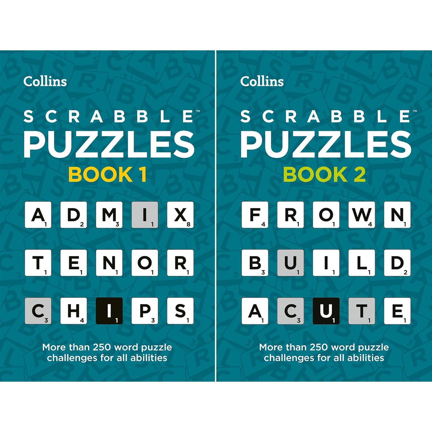Collins SCRABBLE™ Puzzles Collection: Books 1 & 2 – 500 Word Challenges for Puzzle Lovers
