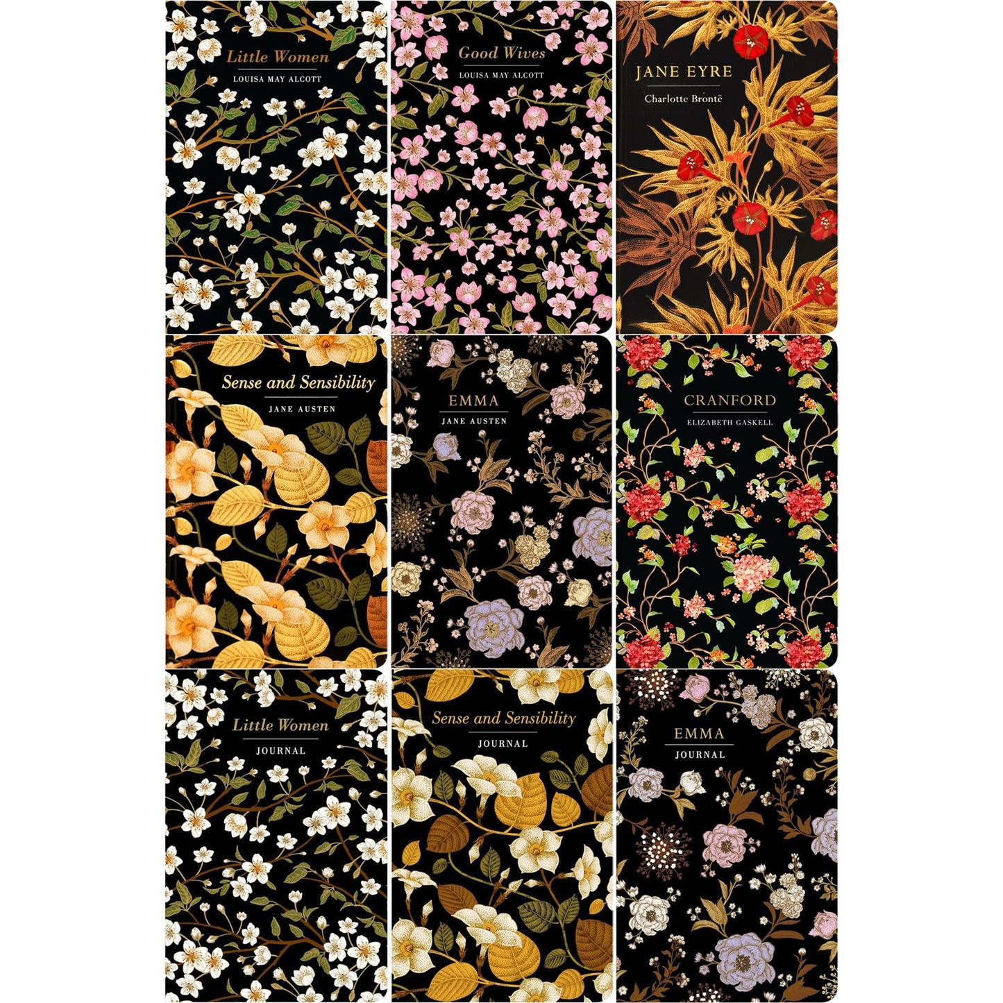 The Women in Literature Collection: Little Women, Jane Eyre, Sense and Sensibility & More (Hardcover, 6 Books) with Three Journals for Reflection in Exquisite Chiltern Classics Editions
