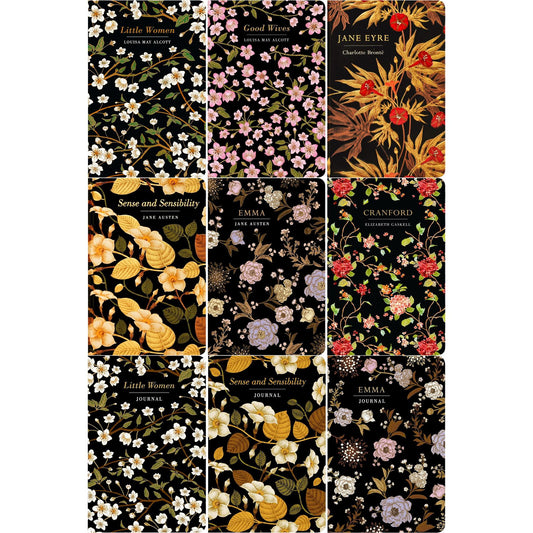 The Women in Literature Collection: Little Women, Jane Eyre, Sense and Sensibility & More (Hardcover, 6 Books) with Three Journals for Reflection in Exquisite Chiltern Classics Editions