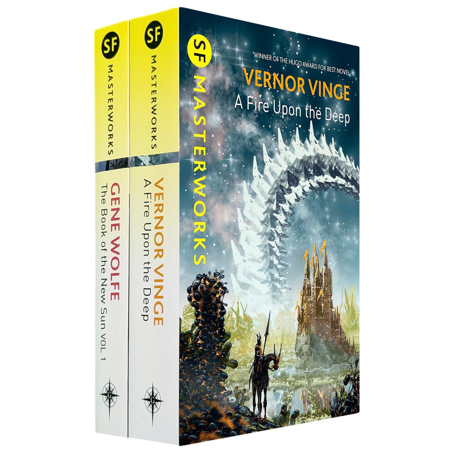 SF Masterworks Collection – Epic Worlds & Boundless Imagination in Shadow & Claw by Gene Wolfe & Fire Upon the Deep by Vernor Vinge (2-Book Set)