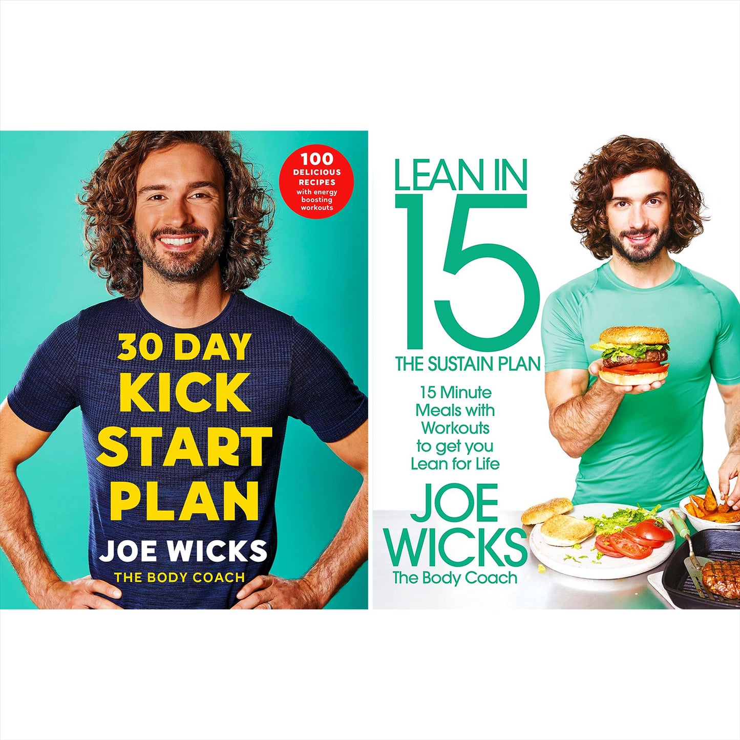 Joe Wicks Health & Fitness Collection: Includes 30 Day Kick Start Plan & Lean in 15 – The Sustain Plan – Delicious Recipes and Fitness Plans for a Healthier, Happier You