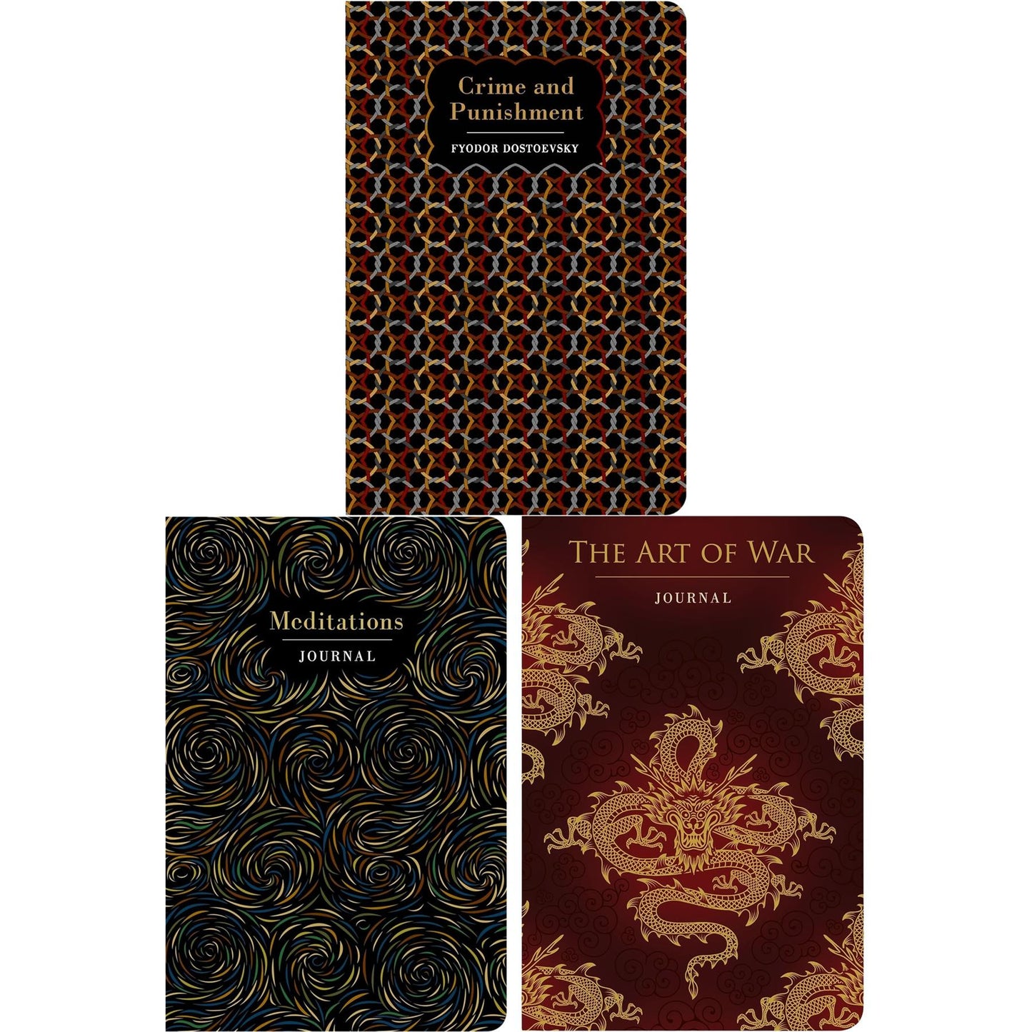 The Philosophy & Society Collection: Meditations, The Art of War, 1984, Animal Farm & More (Hardcover, 7 Books) with Two Matching Journals – Timeless Works in Exquisite Chiltern Editions