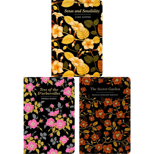 Timeless Classics Collection: Sense and Sensibility by J. Austen, Tess of the D’Urbervilles by T. Hardy & The Secret Garden by F. H. Burnett (Hardcover, 3 Books) – Exquisite Chiltern Editions