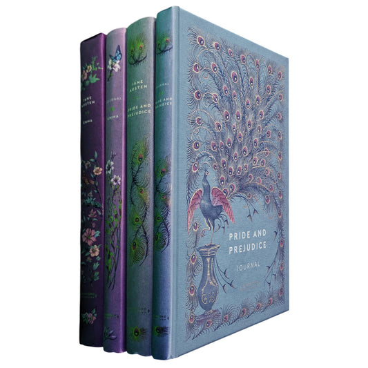 Emma & Pride and Prejudice by Jane Austen (Hardcover, Cranford Edition) with Matching Journals – A Luxurious Set of Timeless Romance, Wit, and Elegance