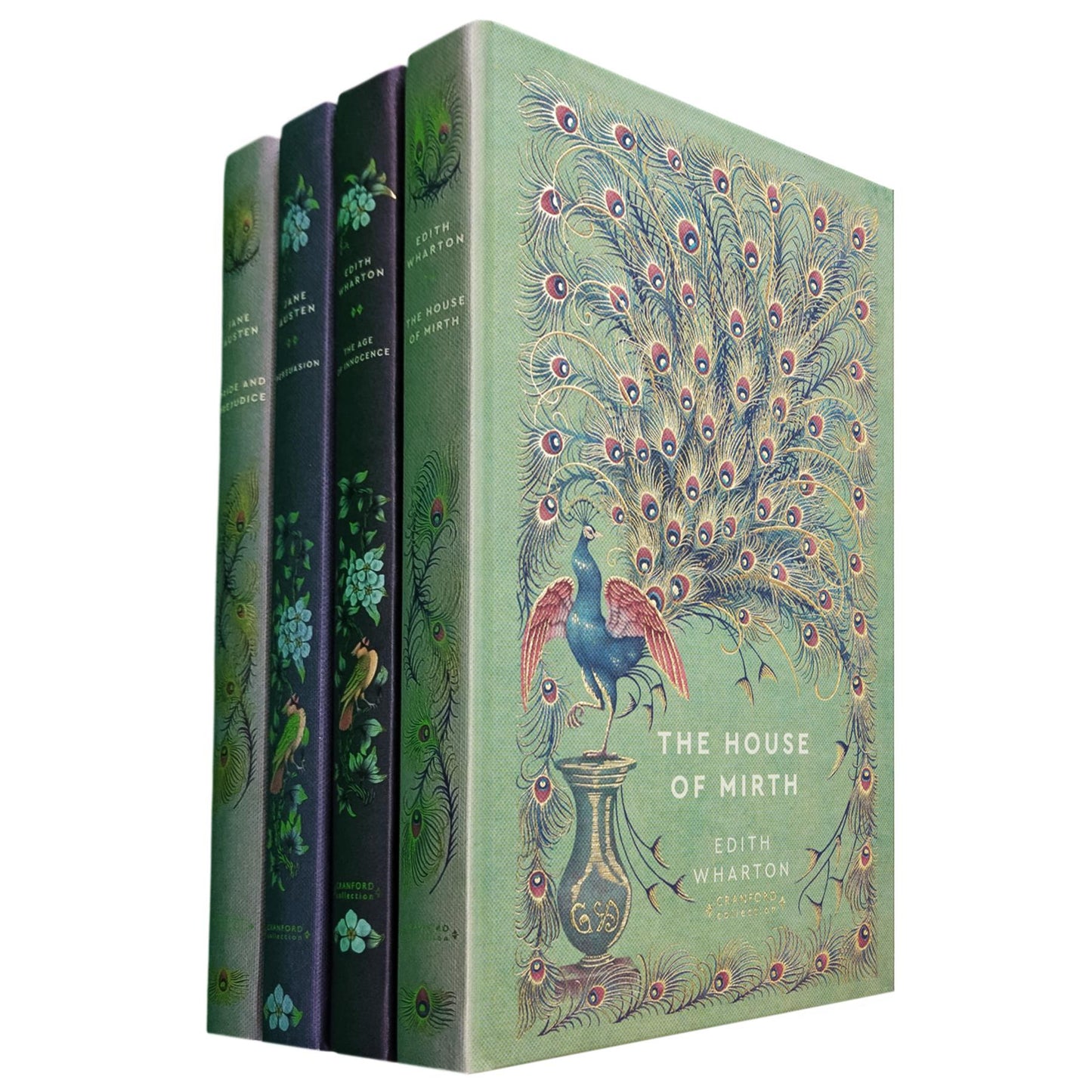 Pride and Prejudice & Persuasion by Jane Austen, The Age of Innocence & The House of Mirth by Edith Wharton (Hardcover, 4 Books) – An Elegant Cranford Edition Set of Love, Society & Ambition