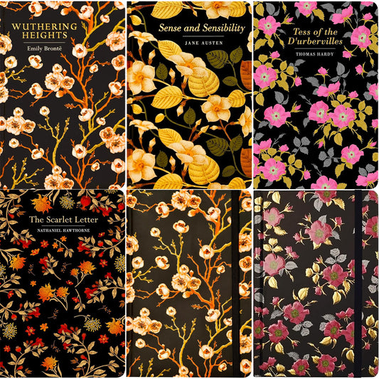 Timeless Love & Redemption: Sense and Sensibility, Wuthering Heights, Tess of the d’Urbervilles & The Scarlet Letter (Hardcover, 4 Books) with Two Matching Notebooks – Exquisite Chiltern Editions