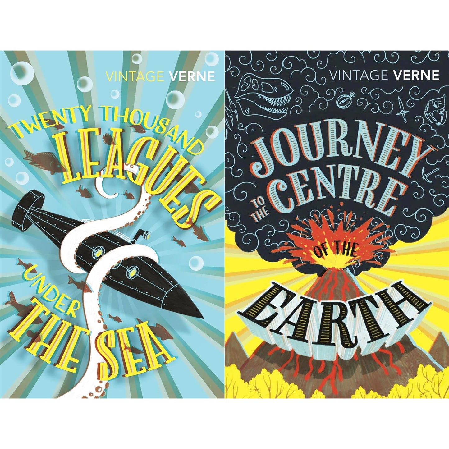 Jules Verne Explorer Collection – Twenty Thousand Leagues Under the Sea & Journey to the Centre of the Earth (2-Book Set)