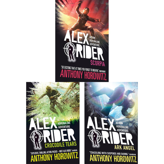 Alex Rider Mission Series: Scorpia, Crocodile Tears & Ark Angel – Gripping Spy Adventures for Young Readers by Anthony Horowitz (3 Books, Paperback)