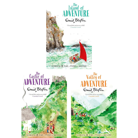 Enid Blyton Adventure Series – 3-Book Set: Castle, Island & Valley Treks for Curious Young Adventurers (Paperback Collection)