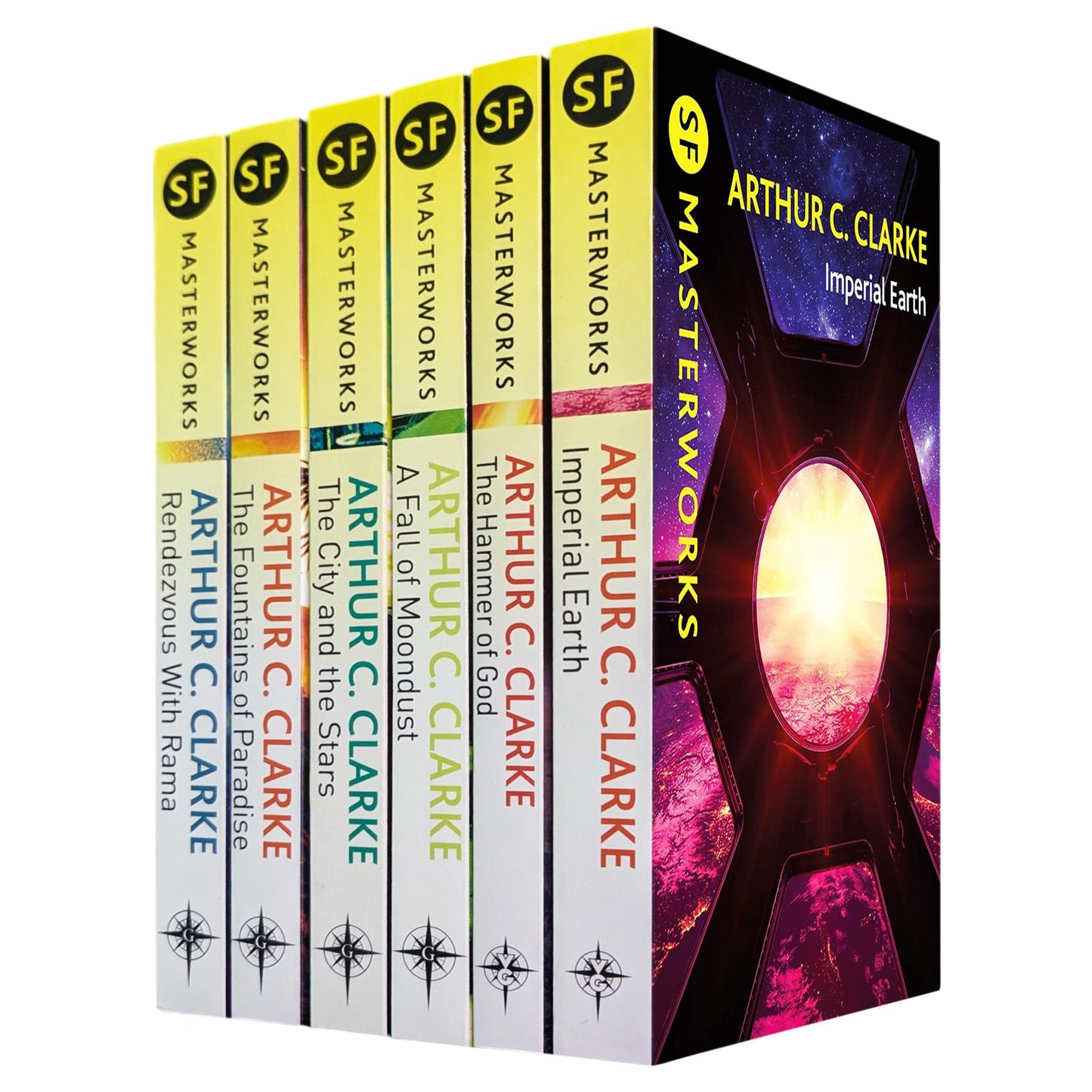 SF Masterworks Collection: Rendezvous with Rama, Fountains of Paradise & More – Classic Sci-Fi by Arthur C. Clarke (6 Books, Paperback)