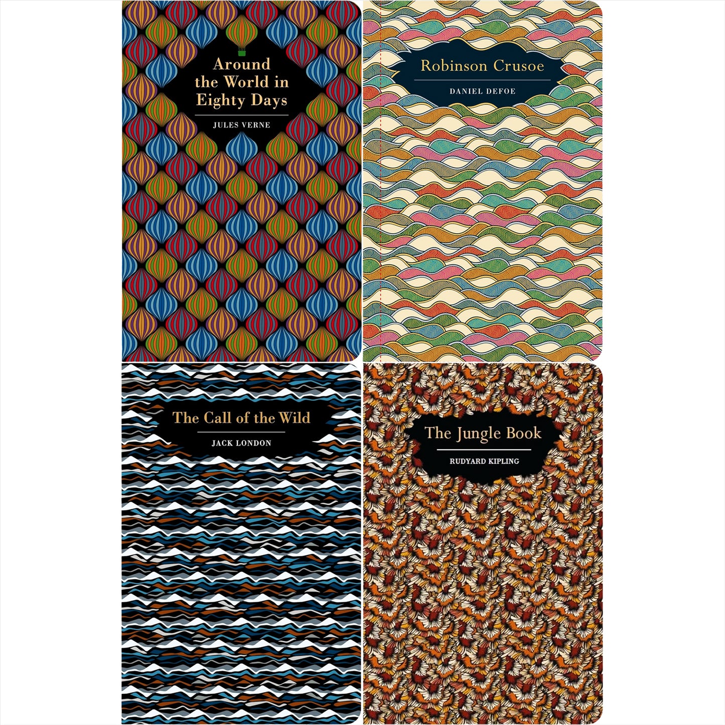 The Grand Adventure Collection: Treasure Island, Robinson Crusoe, The Call of the Wild & More (Hardcover, 10 Books) with a Matching Notebook – Timeless Explorations in Exquisite Chiltern Editions